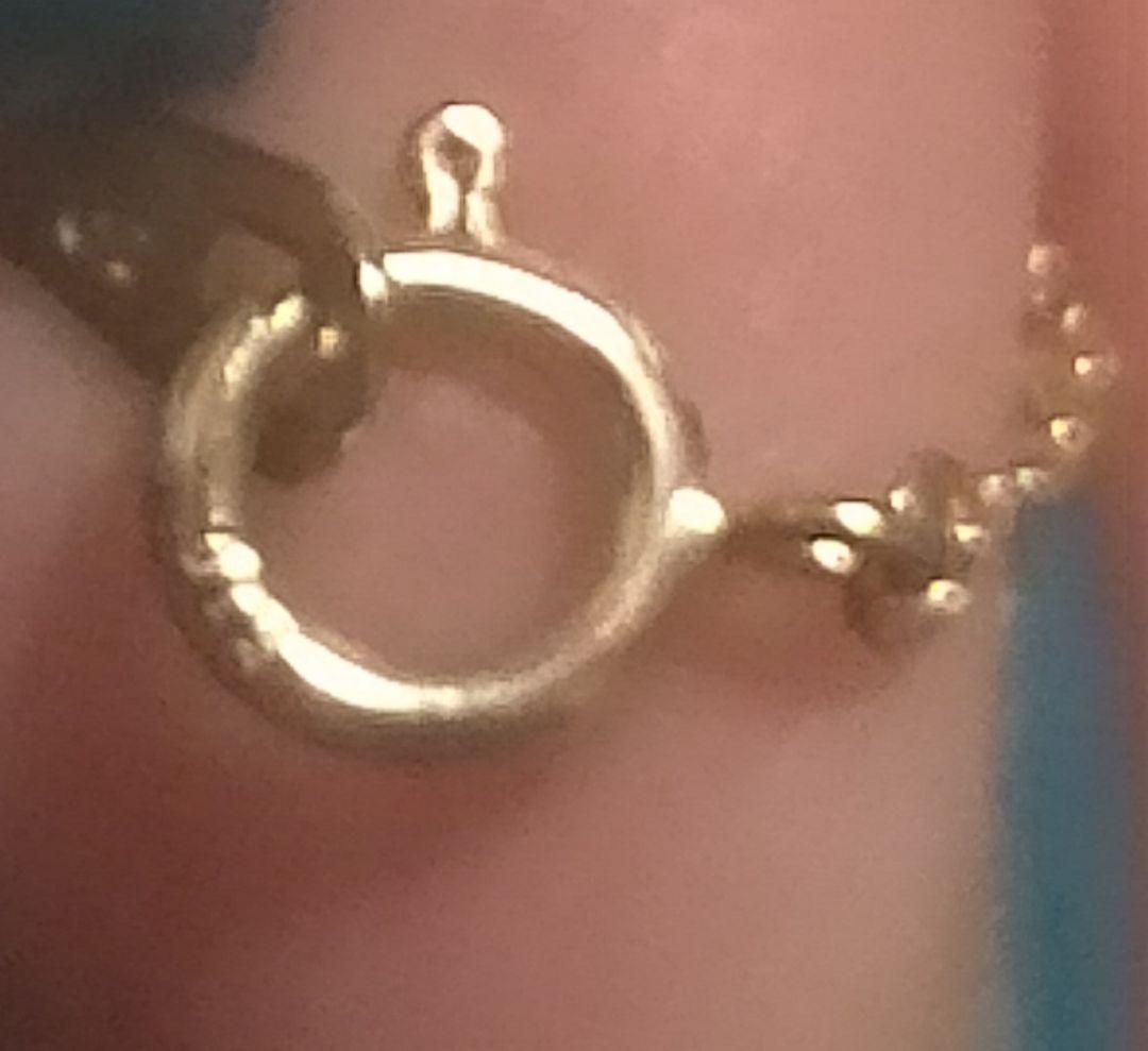 メ*ー様 K10 青色ストーン ペンダントネックレス