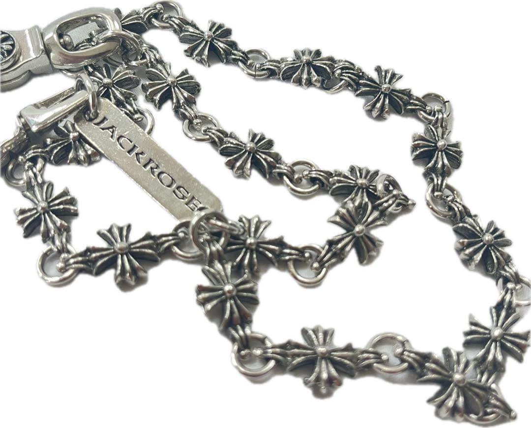 ジャックローズ　シルバー　ウォレットチェーン　ロゴ刻印　カジュアル　メンズ