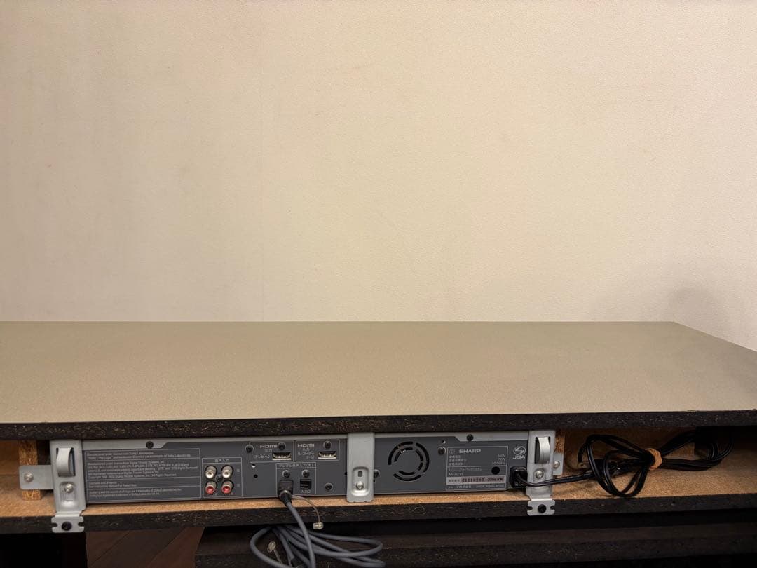 サブウーファー内蔵シャープシアターサラウンドテレビ台AN-ACY1リモコン付