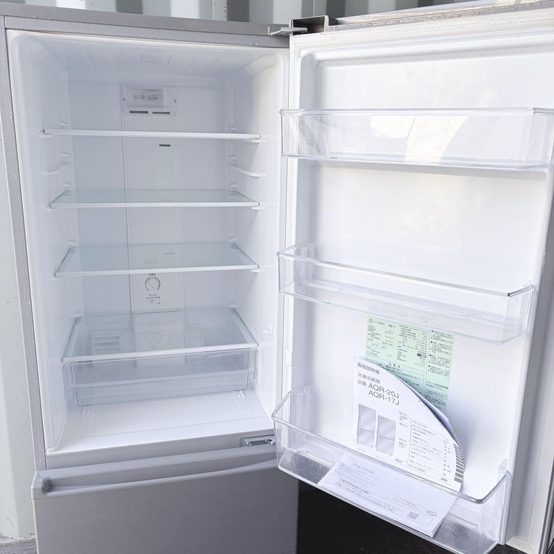 運搬取付無料！ピュアグレー純正AQUA大容量スタイリッシュ冷蔵庫！完動超美品！