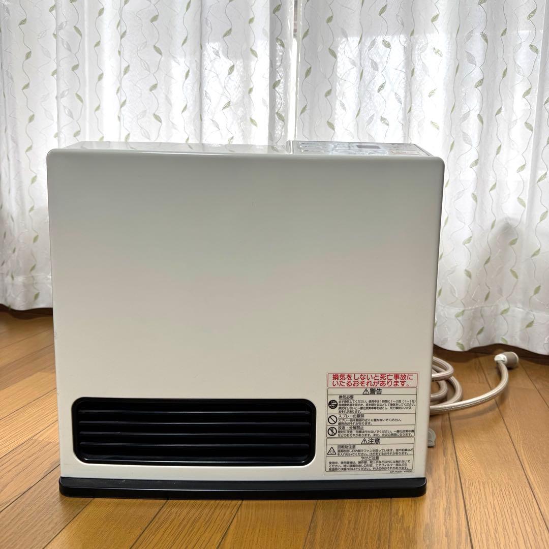 [超美品]リンナイ ガスファンヒーター 、ホワイト、ほぼ未使用