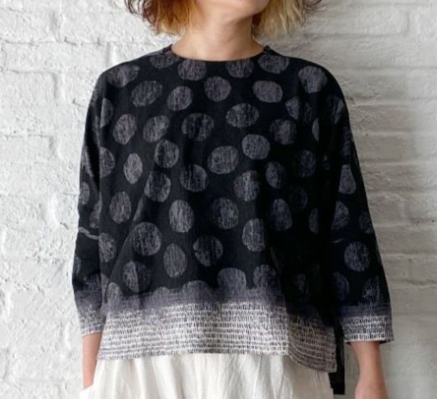 パドカレ　ドットパネル風プルオーバー　カットソー