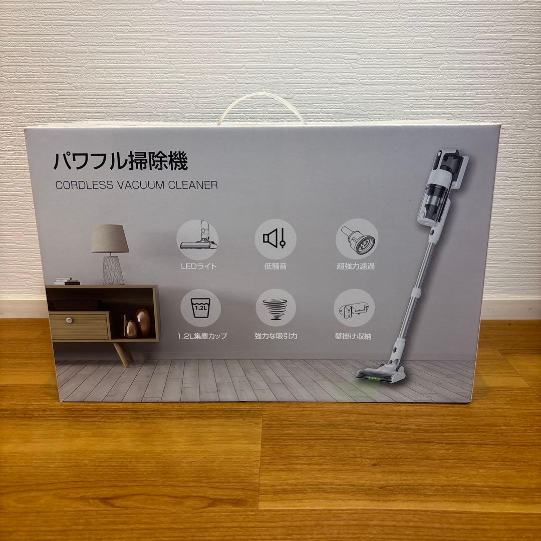 掃除機 コードレス 強力吸引 自立式 連続稼働 軽量 視感グリーンLED 充電式