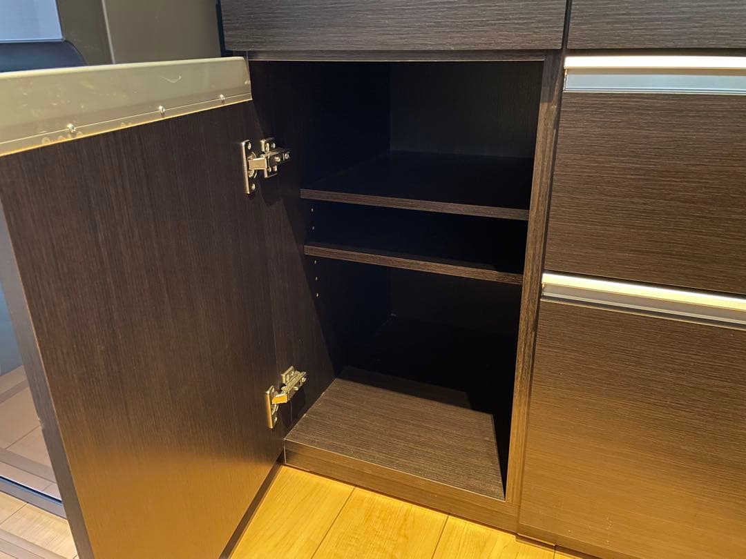 ニトリ　キッチンカウンター　キュリー2 120㎝　ダークブラウン