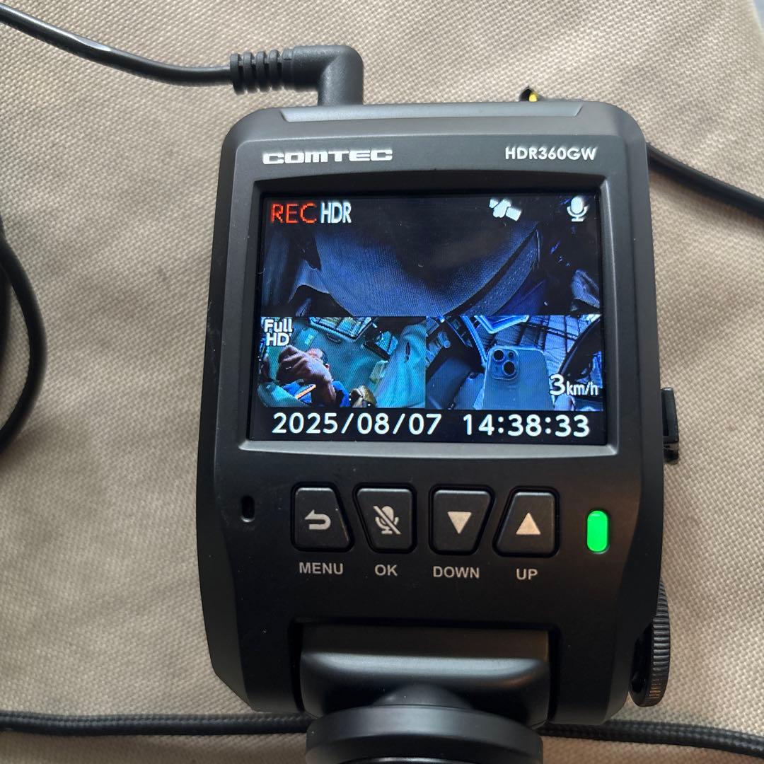 COMTEC HDR360GW ドライブレコーダー　バックカメラ付き