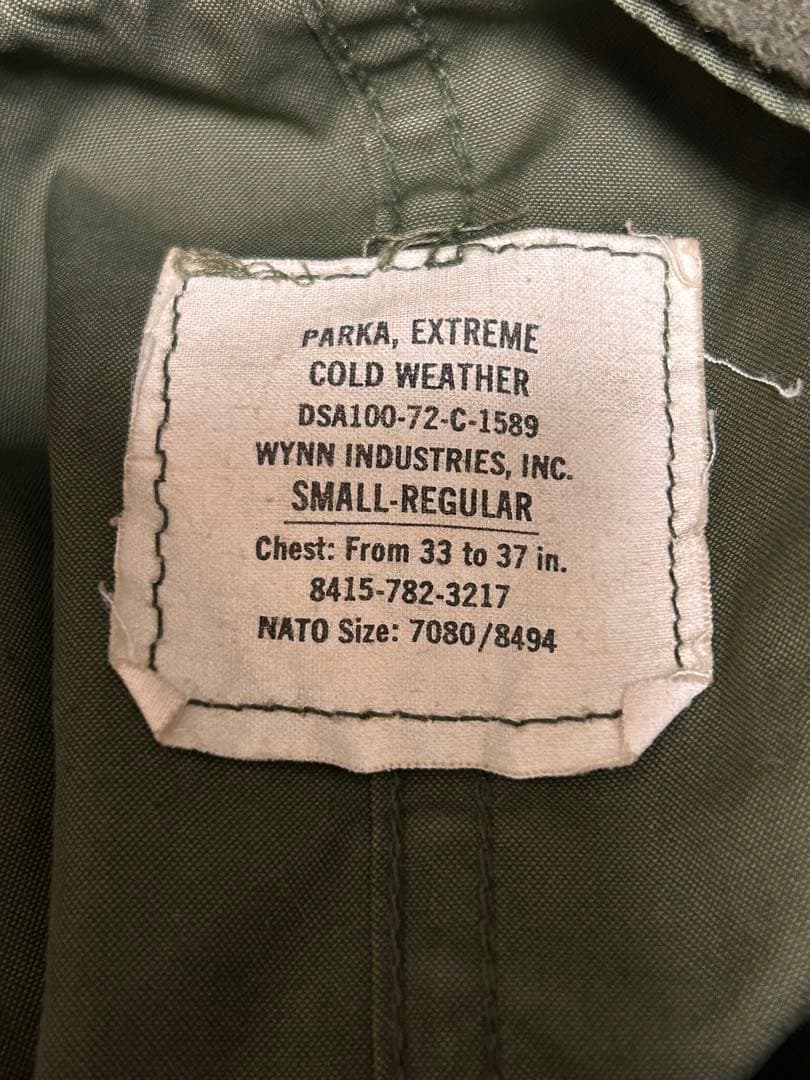 M65パーカー　スモール　M65モッズコート M65フィッシュテールパーカー