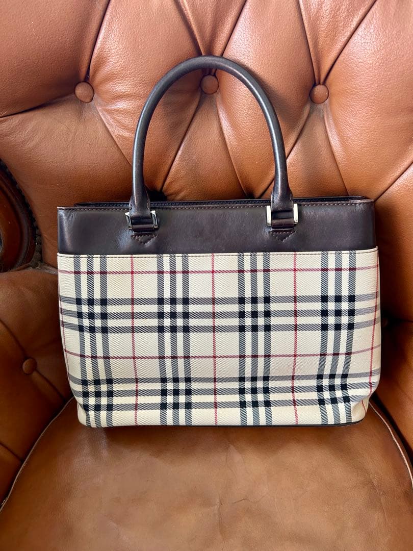 BURBERRY チェック柄 ハンドバッグ