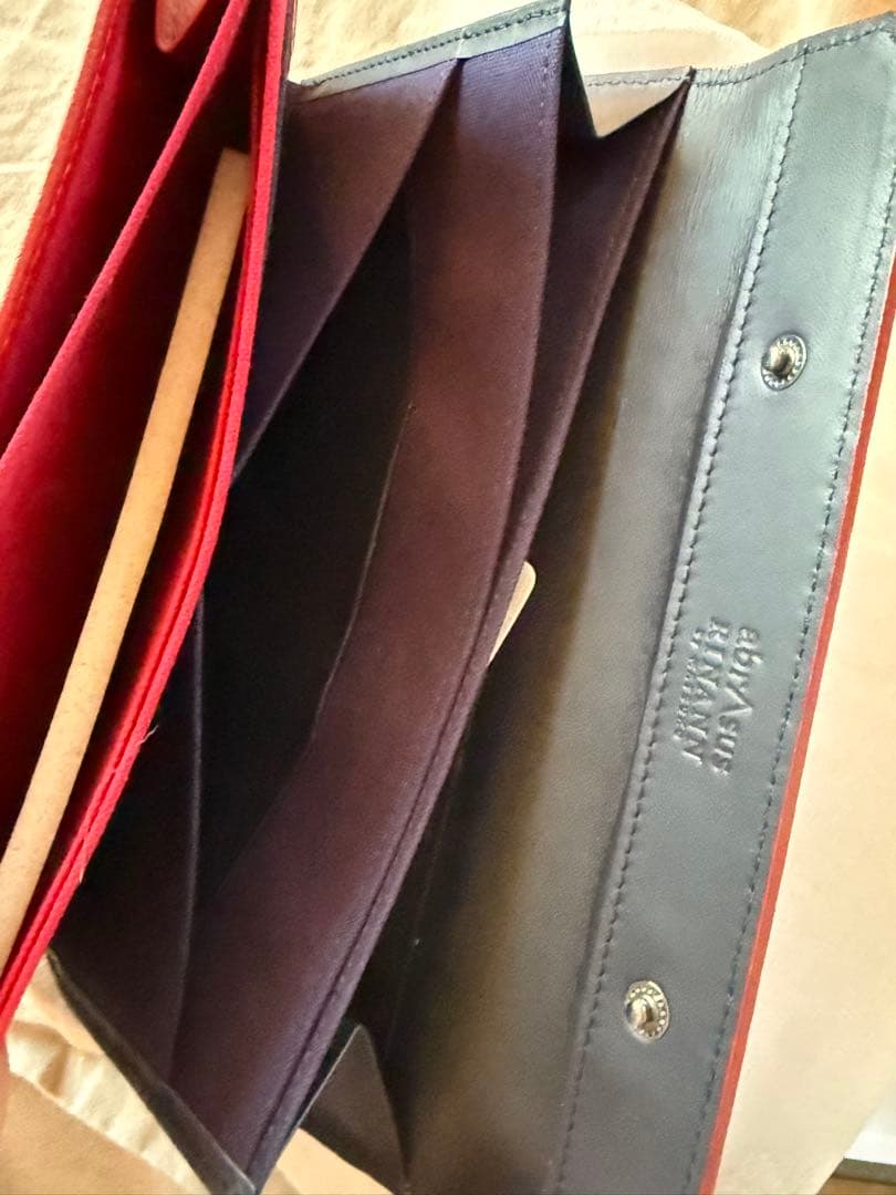 新品未使用　abrAsus アブラサス 長財布　長型　ボックス　ラベル付け