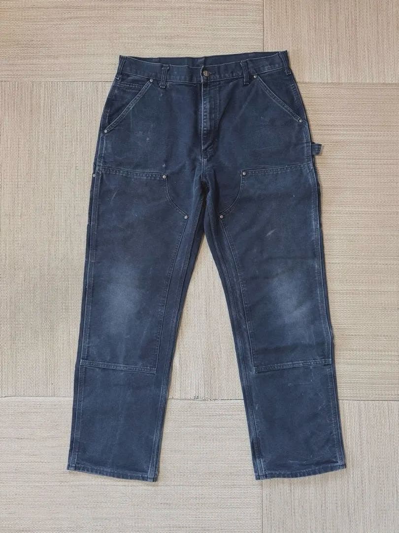ビ*ン様 carhartt カーハート double knee USA製 ブラッ