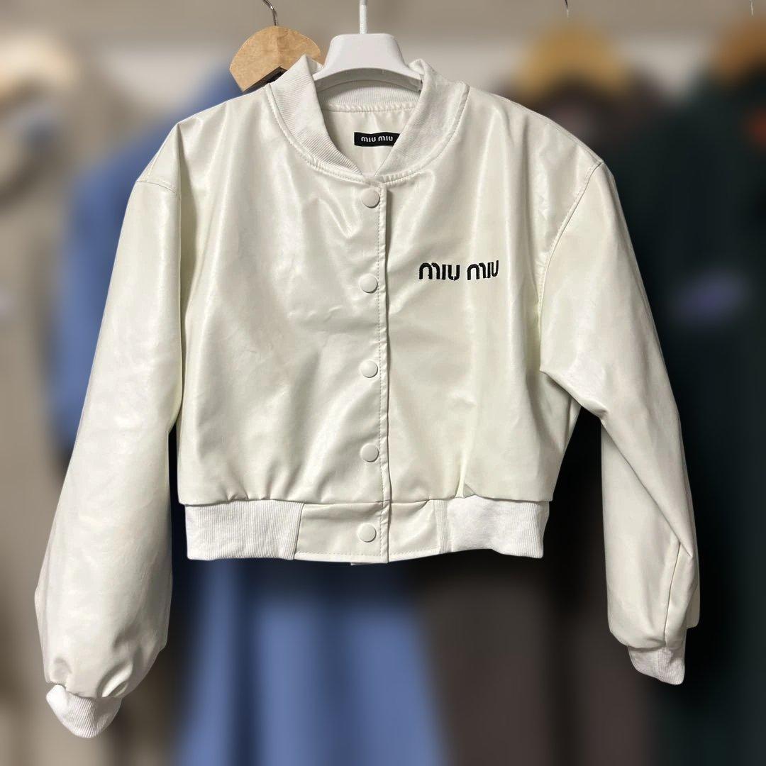 MIU MIU・ジャンパー・ブルゾン・スタジャン・ジャケット・ホワイト・S相当