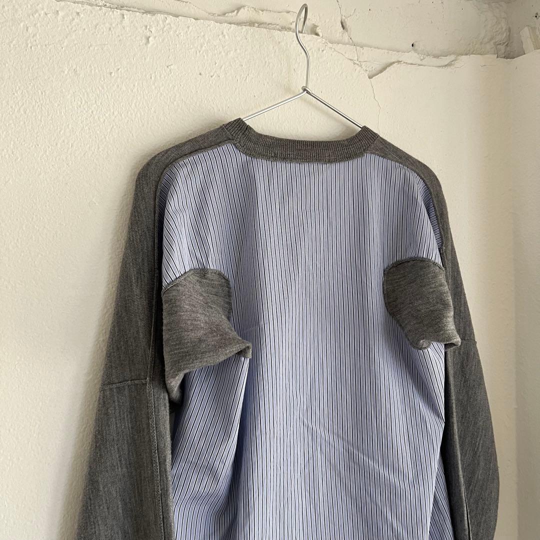 COMME des GARCONS SHIRT｜ストライプシャツ切替ニット