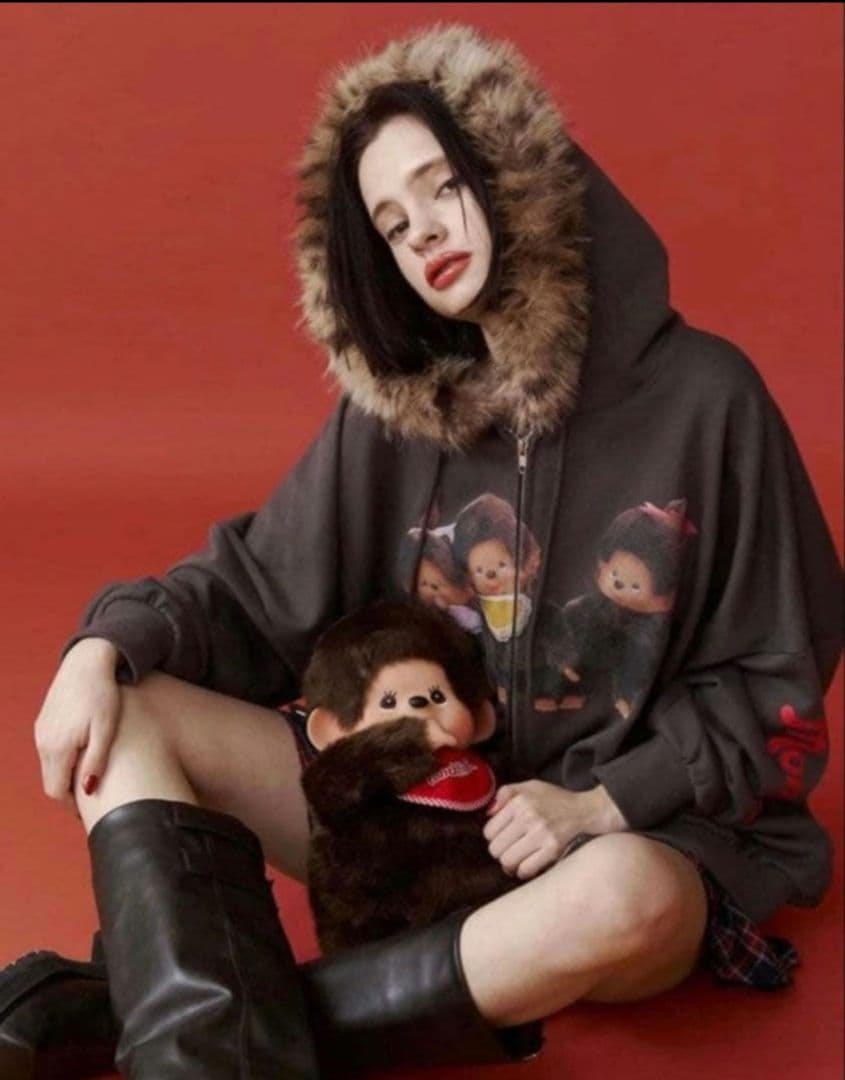 monchhichi×jouetie コラボパーカー　ジュエティモンチッチ