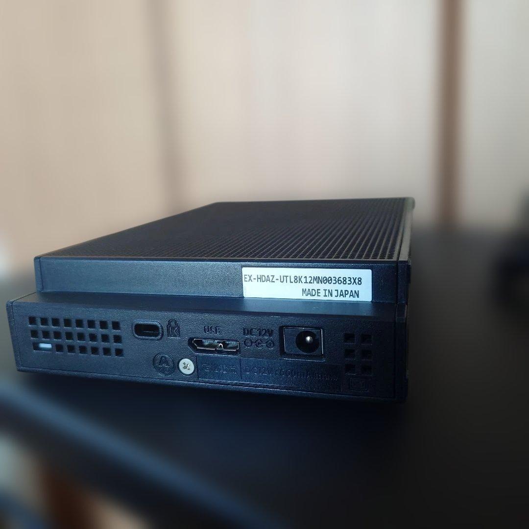 I-O DATA 外付けHDD 8TB 静音コンパクトEX-HDAZ-UTL8K