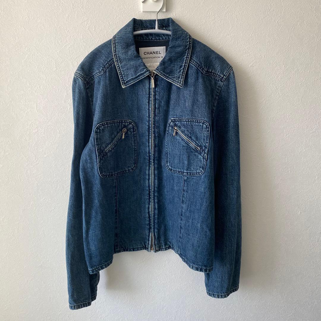 CHANEL サイドラインロゴデニムジャケット