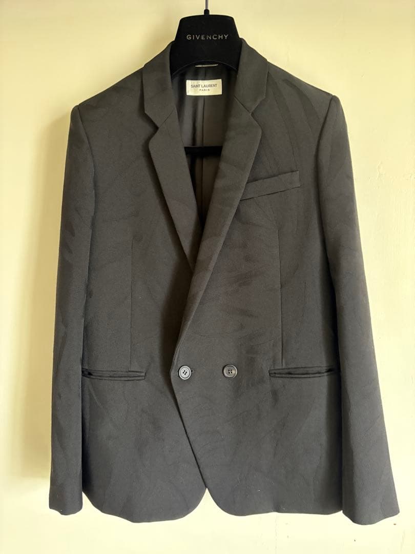 SAINT LAURENT テーラードジャケット 木の葉模様