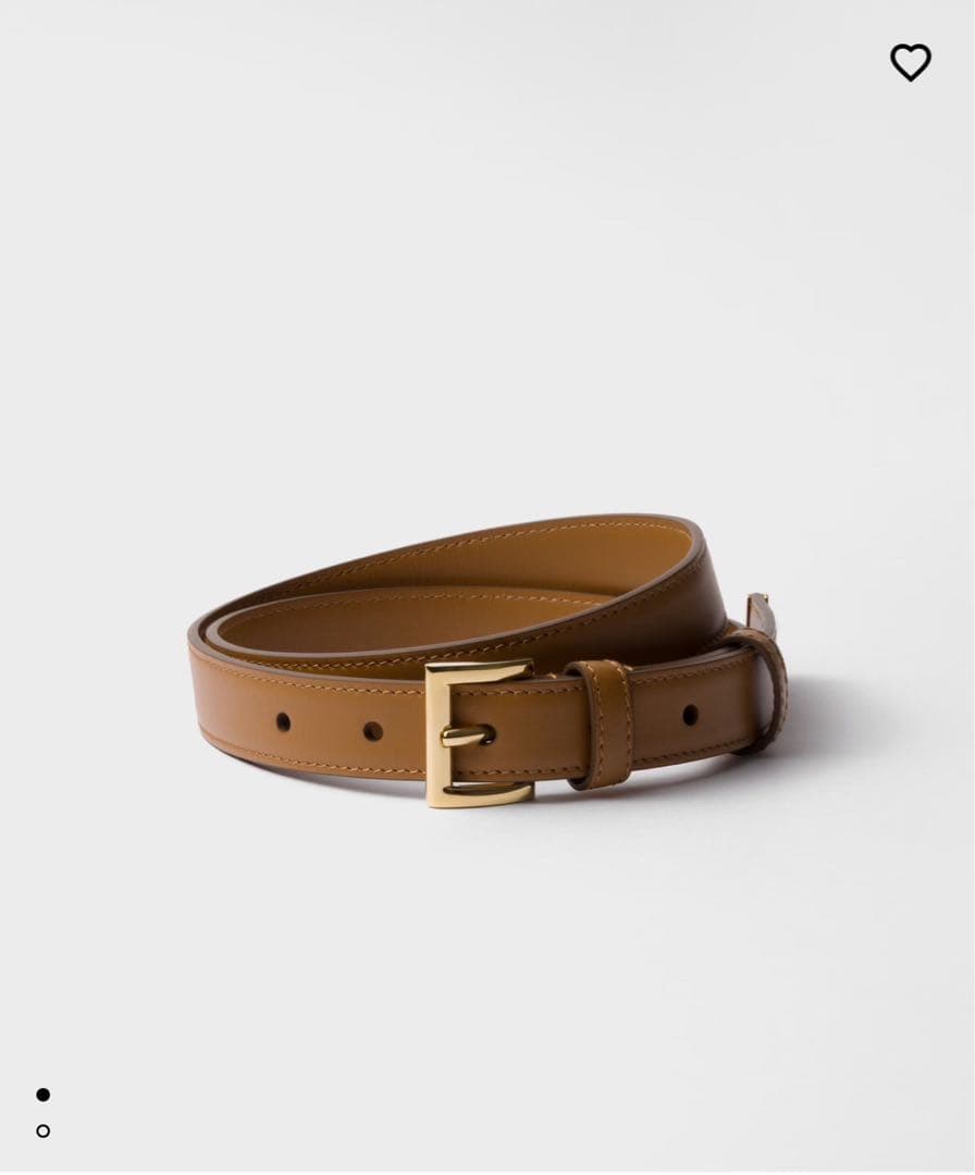 新品未使用品 PRADA レザーベルト キャメル