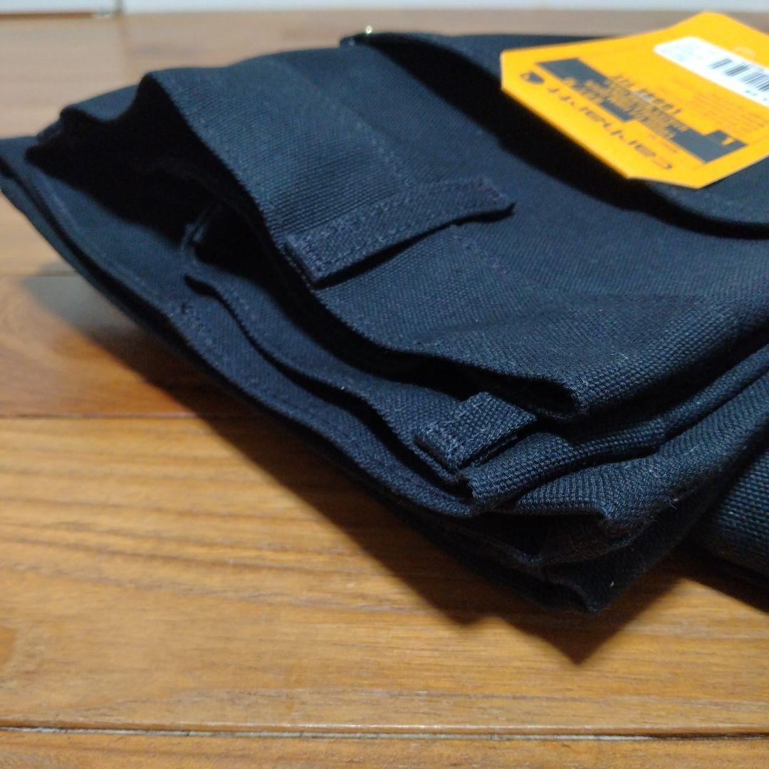 ★本物米国製レアサイズ！W32*L28CARHARTTダブルニーB01ブラック