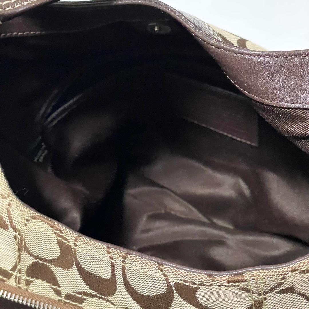 美品 コーチ ショルダーバッグ ソーホー F17403 シグネチャー キャンバス