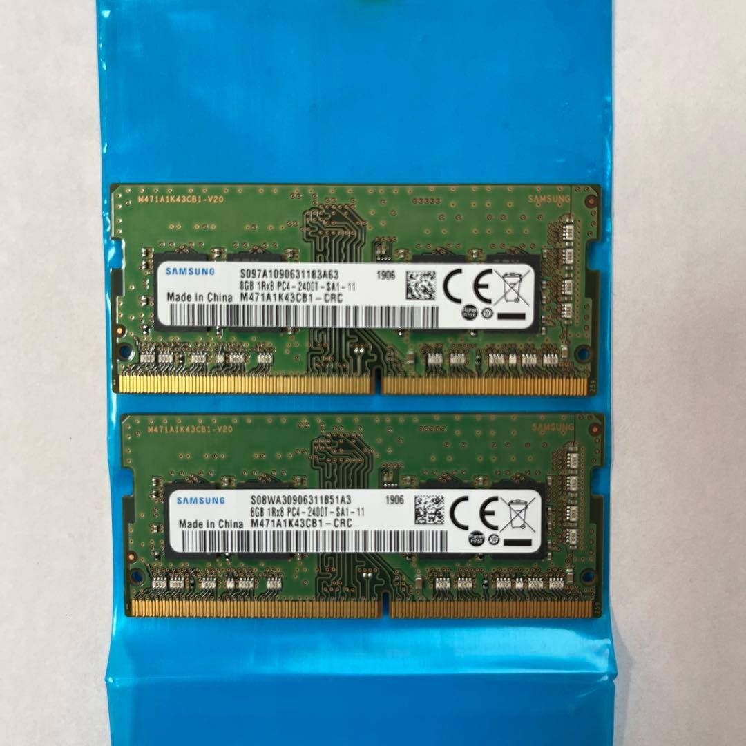 Samsung DDR4-2400 16GB（8GB×2）ノートPC用動作確認済