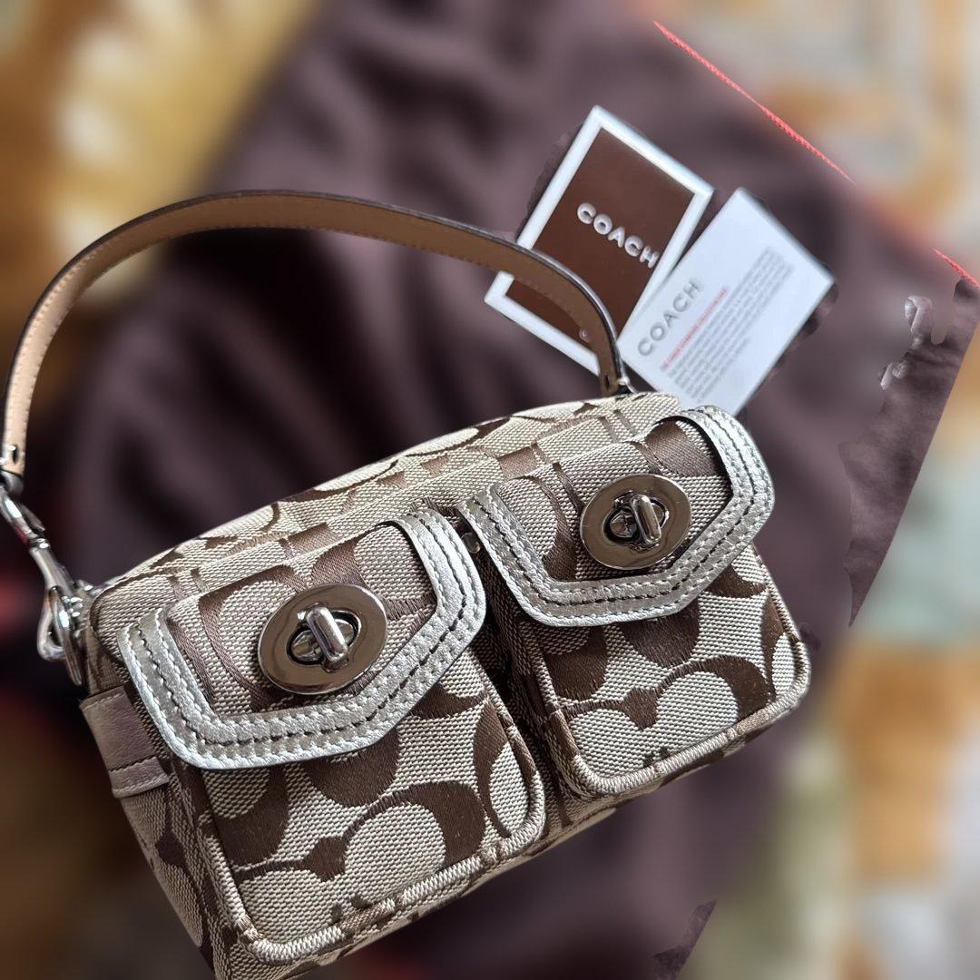 COACH コーチ ミニ サッチェル バッグ ターンロック ハンド