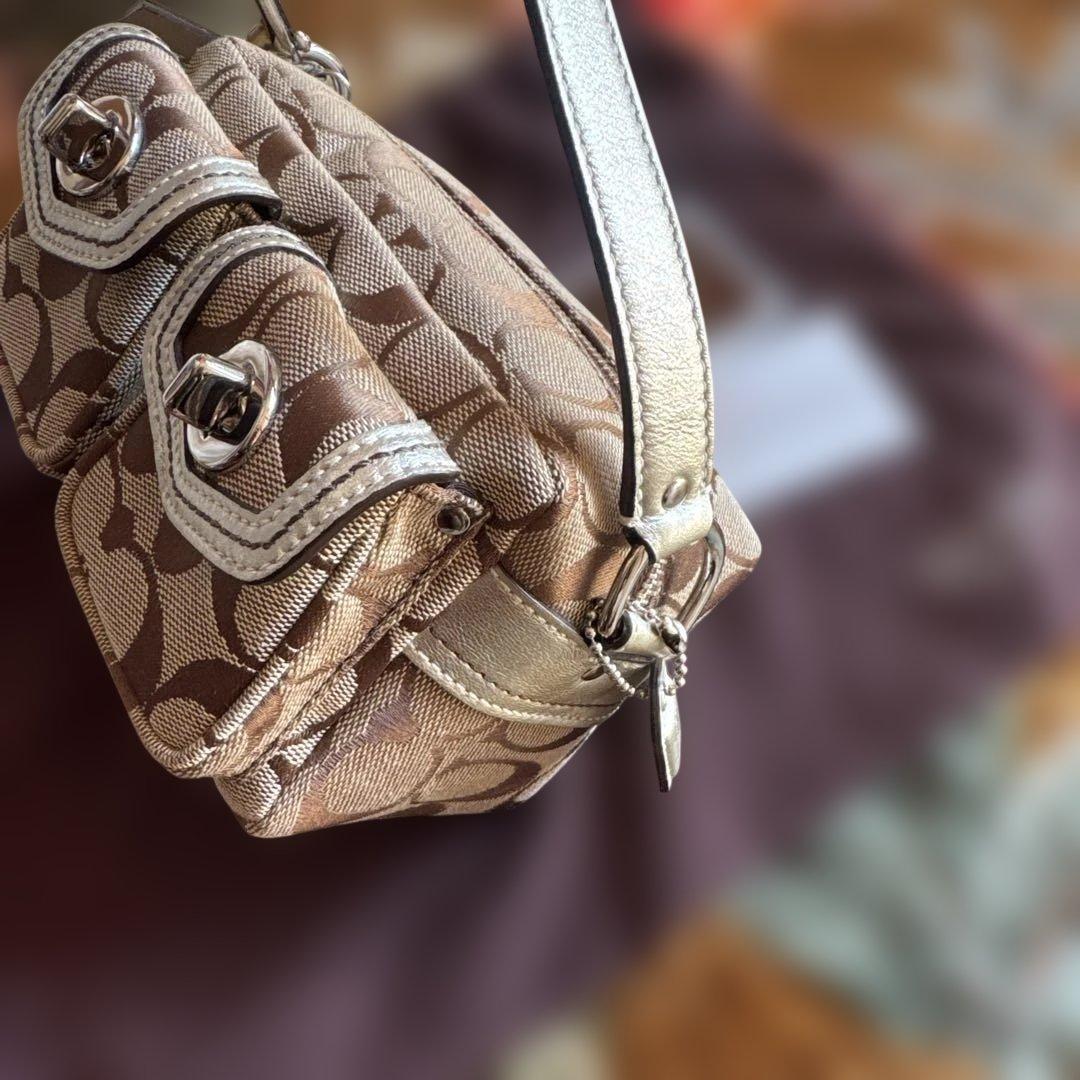 COACH コーチ ミニ サッチェル バッグ ターンロック ハンド