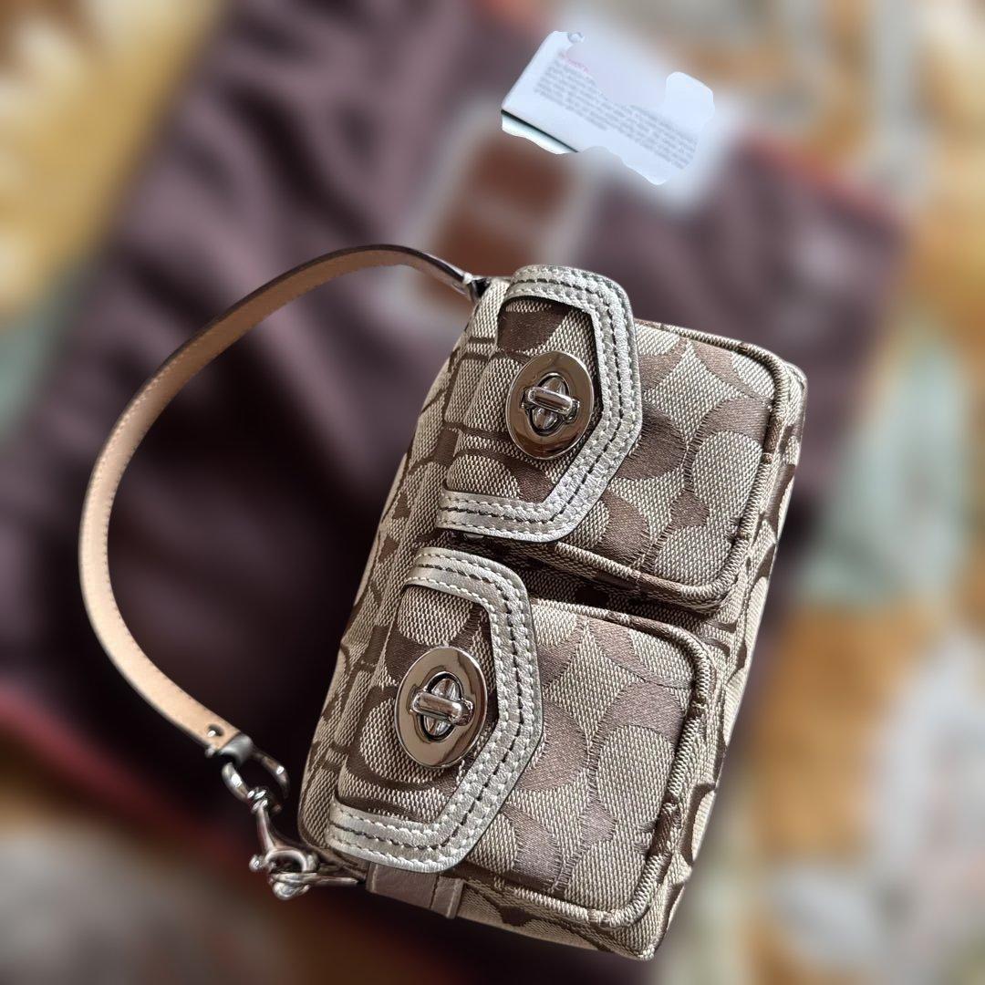 COACH コーチ ミニ サッチェル バッグ ターンロック ハンド