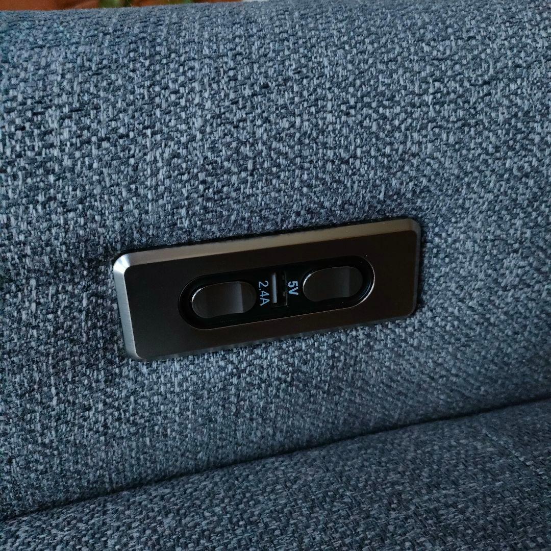 ニトリ2M電動リクライニングチェア LE01-02 DGY オットマン モダン