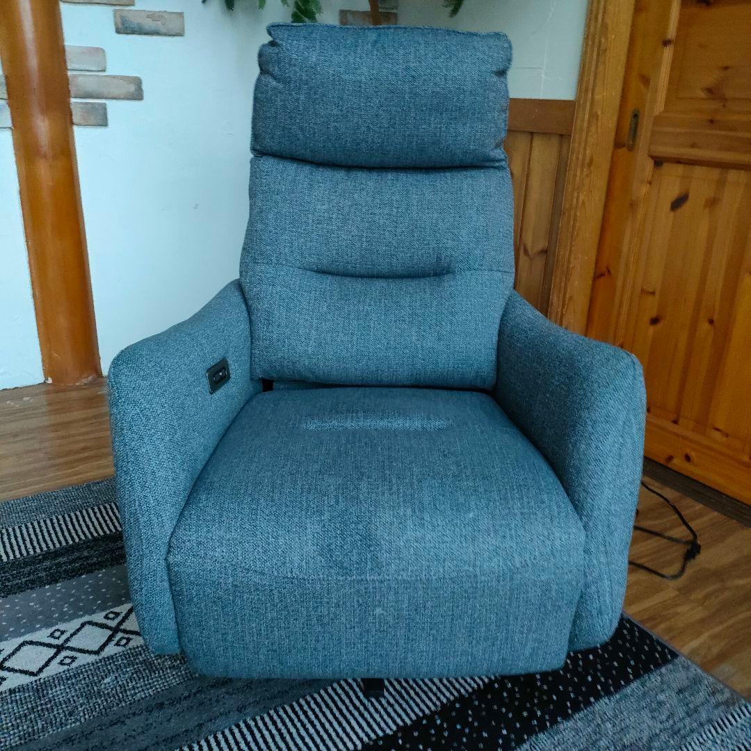 ニトリ2M電動リクライニングチェア LE01-02 DGY オットマン モダン