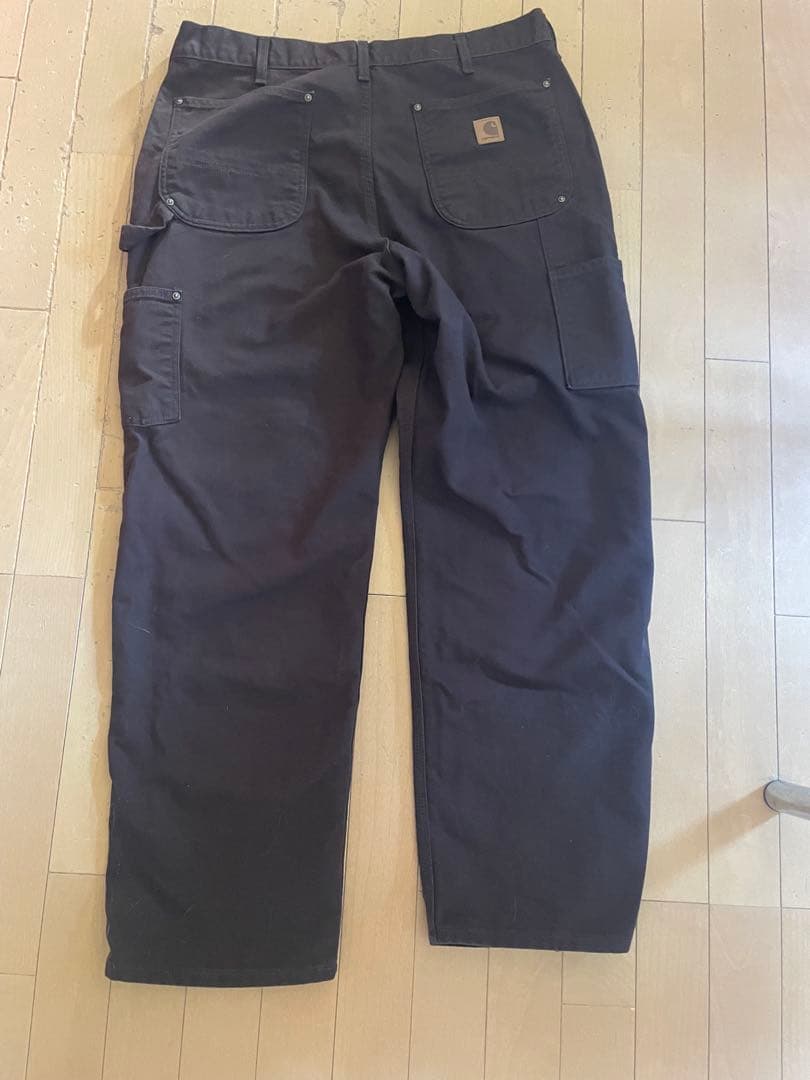 カーハート ダブルニー パンツ 35×30 ブラウン 試着のみ 洗濯済み