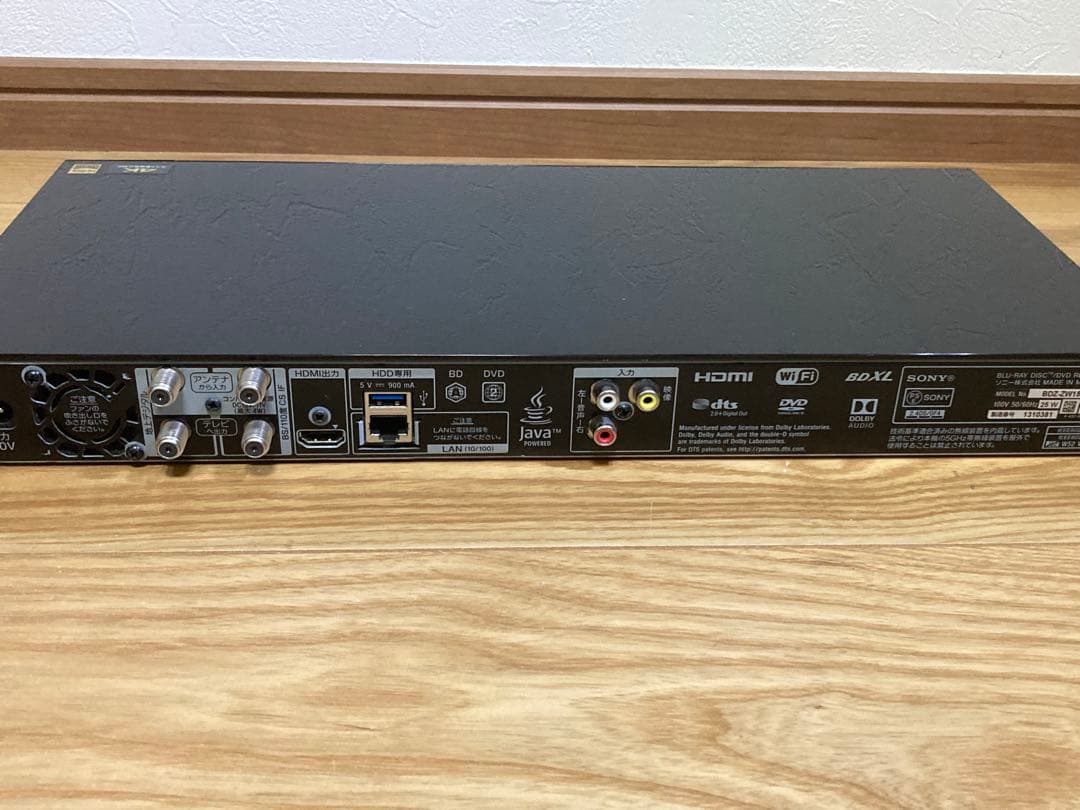 k) SONY BDZ-ZW1500 2019年製 ブルーレイレコーダー