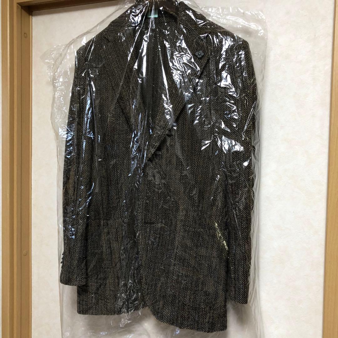 【美品】LARDINIラルディーニテーラードジャケットヘリンボーン42 7REG