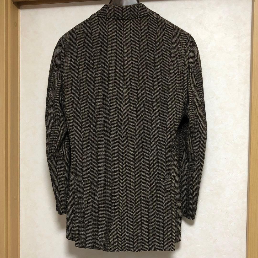 【美品】LARDINIラルディーニテーラードジャケットヘリンボーン42 7REG