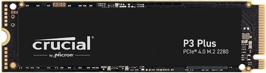 【新品】Crucial P3 Plus 1TB NVMe M.2 SSD