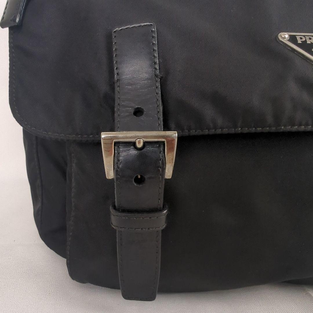 PRADA プラダ ナイロン ショルダー メッセンジャーバッグ プレート ロゴ