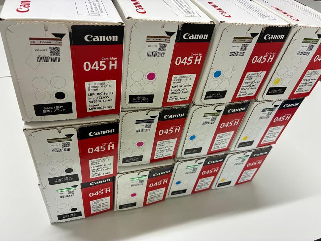 [未使用品] Canon 045 H トナーカートリッジ 4色 x 3セット