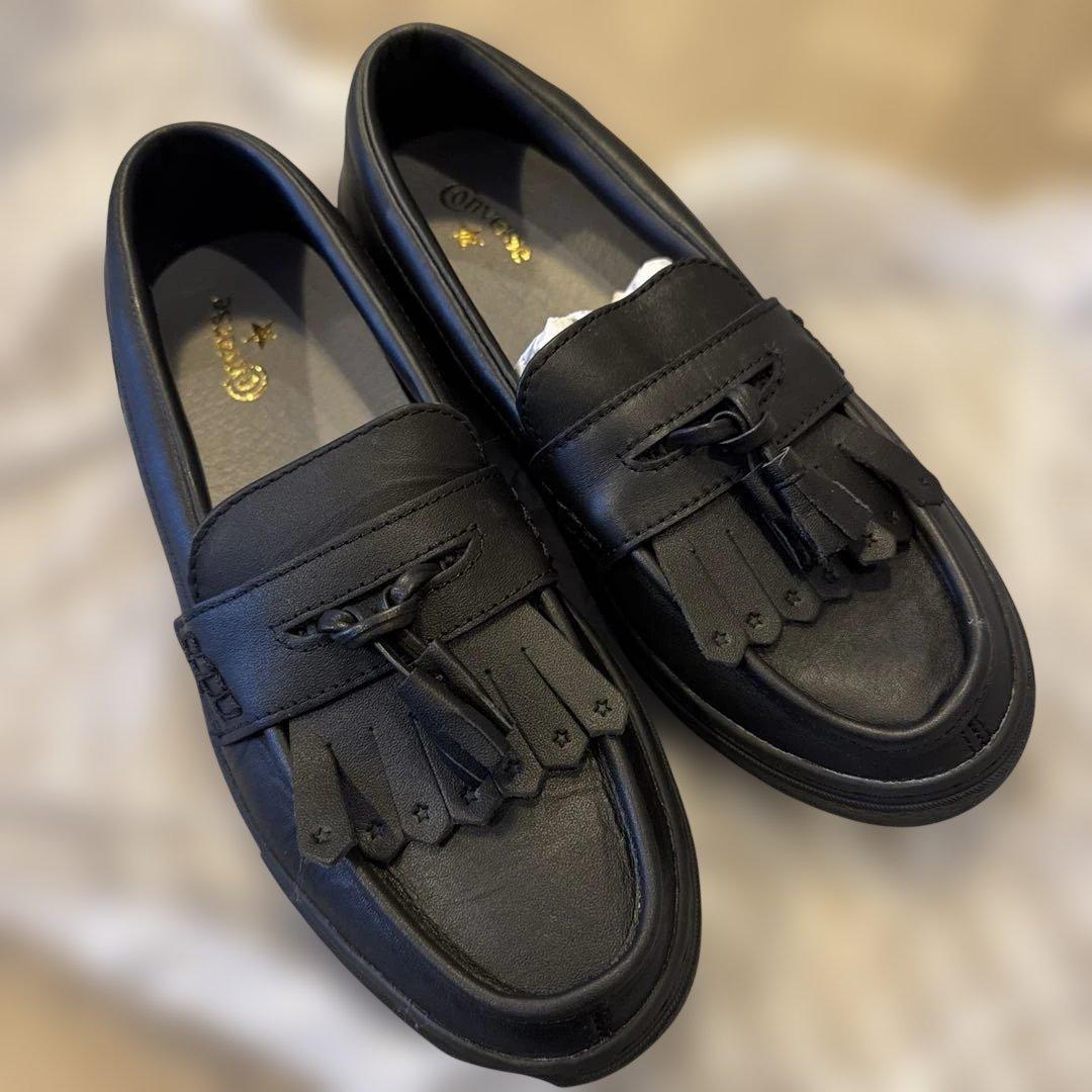 コンバース CONVERSE クップ ローファー タッセルローファー 革靴 黒