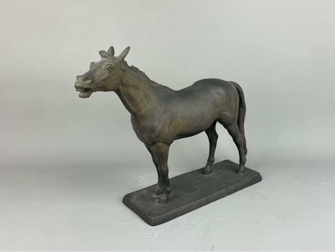 吉田叡示 銅像 共箱 在銘 YOSHIDA ブロンズ 彫刻 置物 金属工芸 銅製