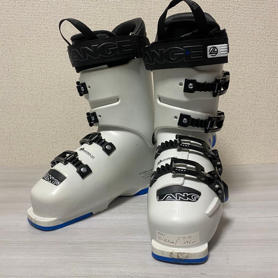 【美品】LANGE RX100 スキーブーツ 296mm 25-25.5 白　緑