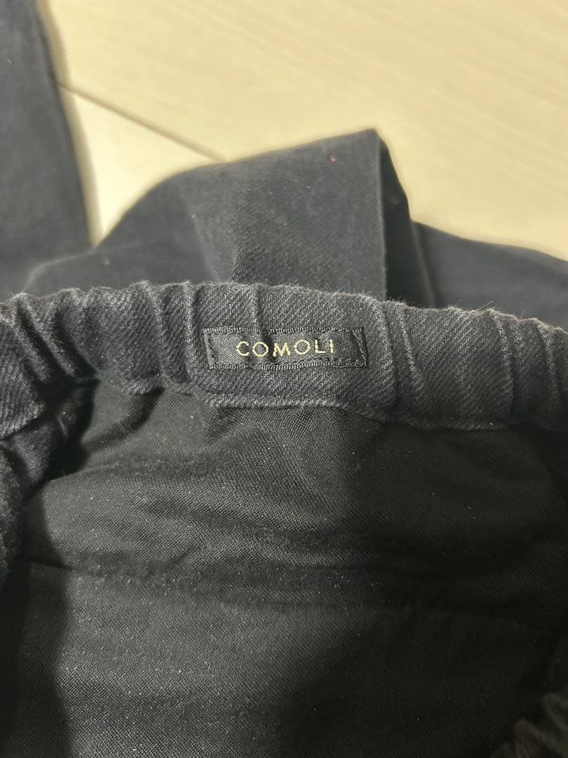 は*ん様 COMOLI 25SS ブラックドリル6Pパンツ　size1