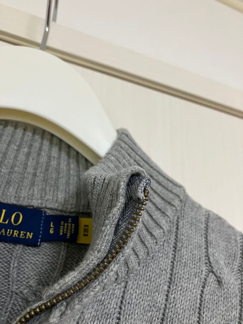 Ralph Lauren ラルフローレン　ケーブルニット　ハーフジップアップ