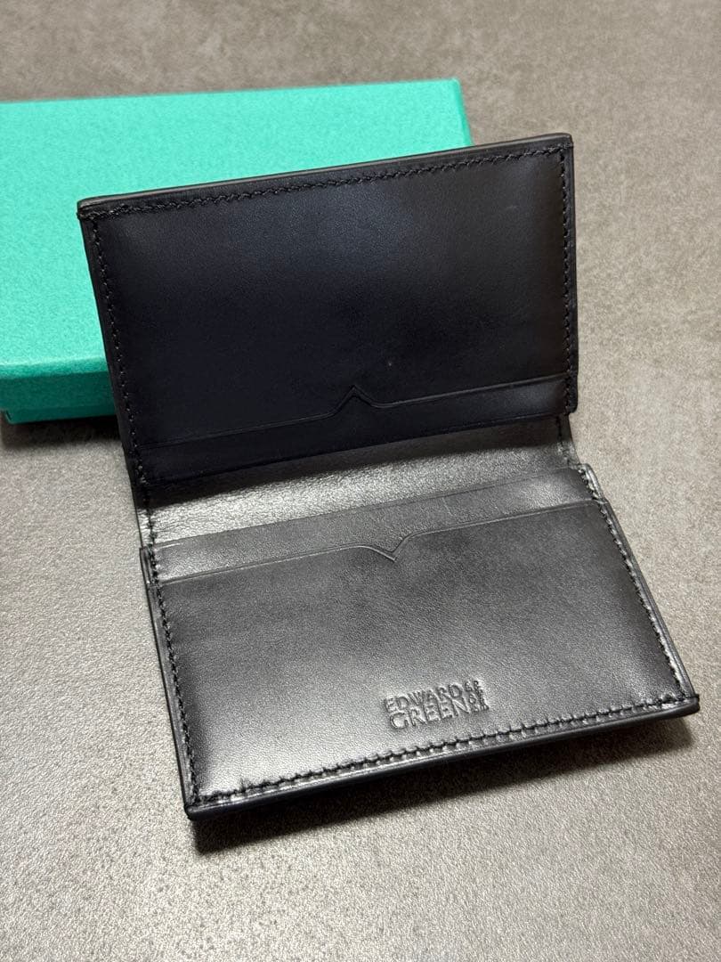 エドワードグリーン 黒 レザー 名刺入れ 箱付き 値段交渉ok
