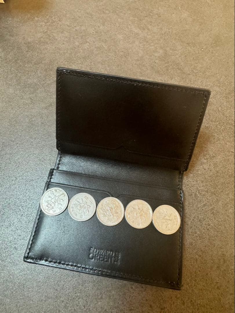 エドワードグリーン 黒 レザー 名刺入れ 箱付き 値段交渉ok