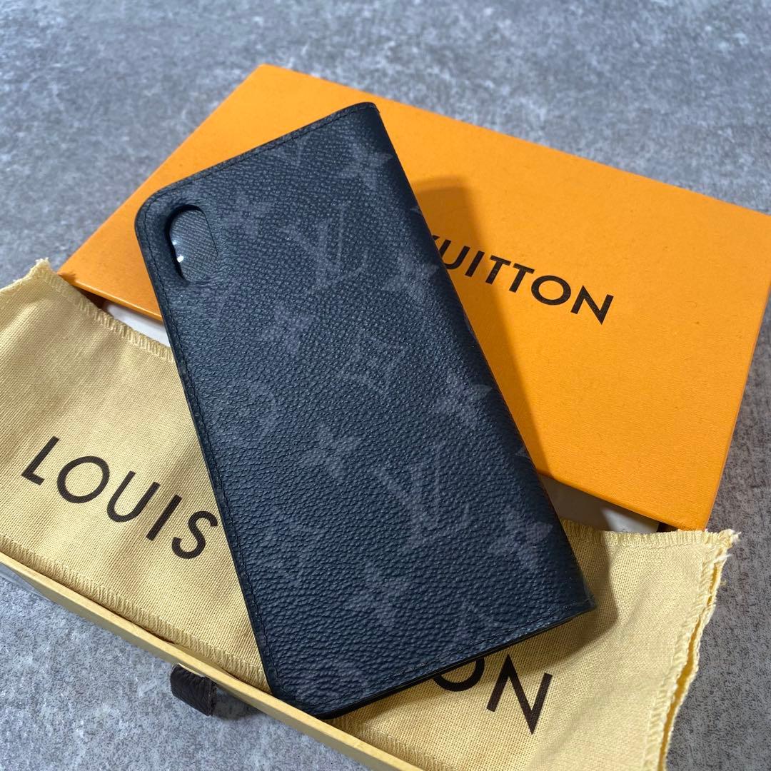 美品　ルイヴィトン モノグラム エクリプス iPhone X フォリオ ケース