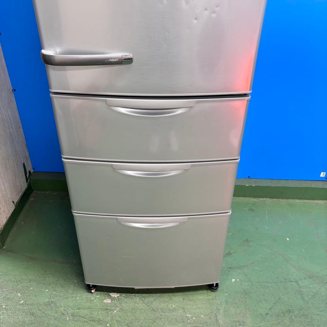 658 AQUA 大型冷蔵庫　格安　300L〜400L 小型　家庭用　右開き