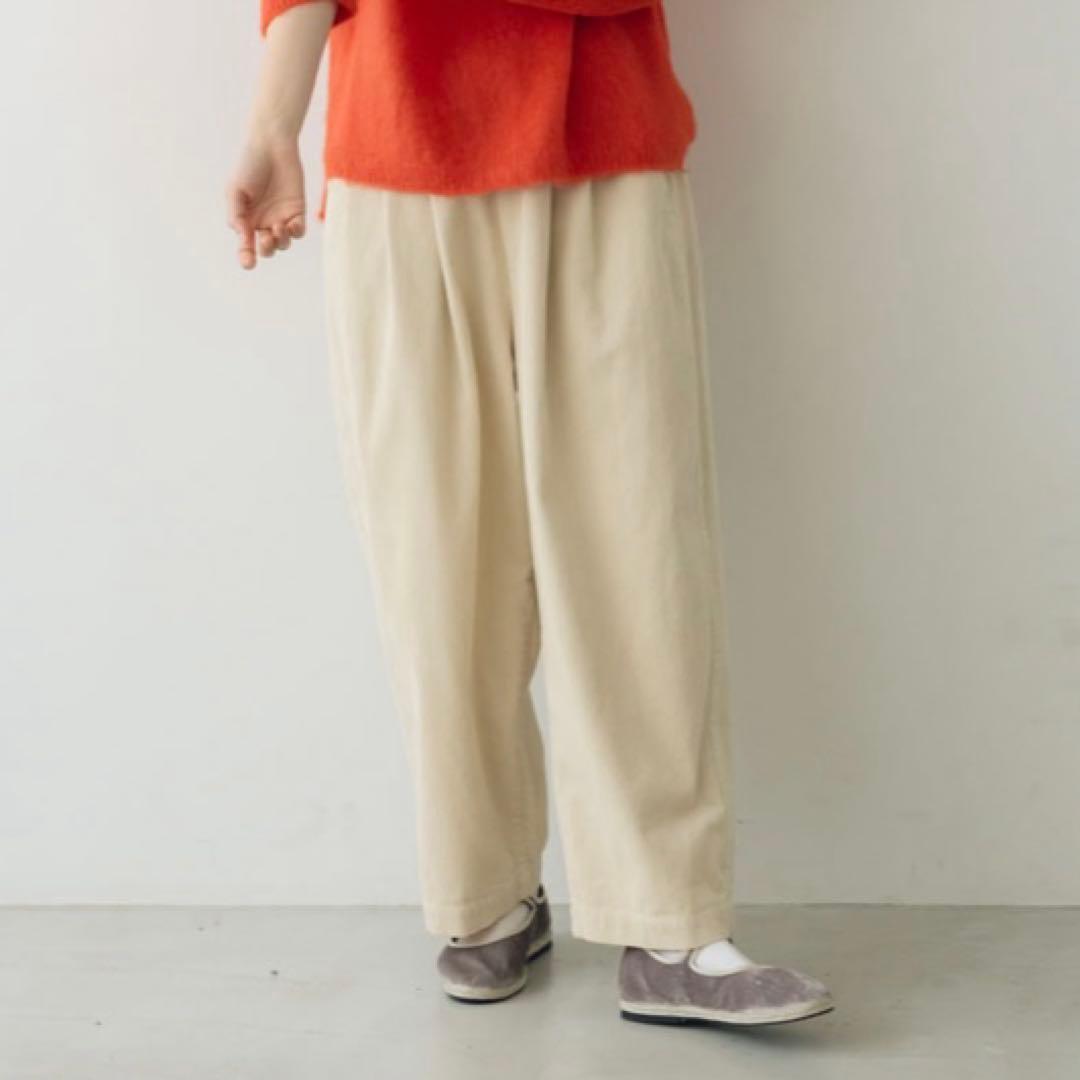 くらすこと コーデュロイパンツ アイボリー Mサイズ レディース