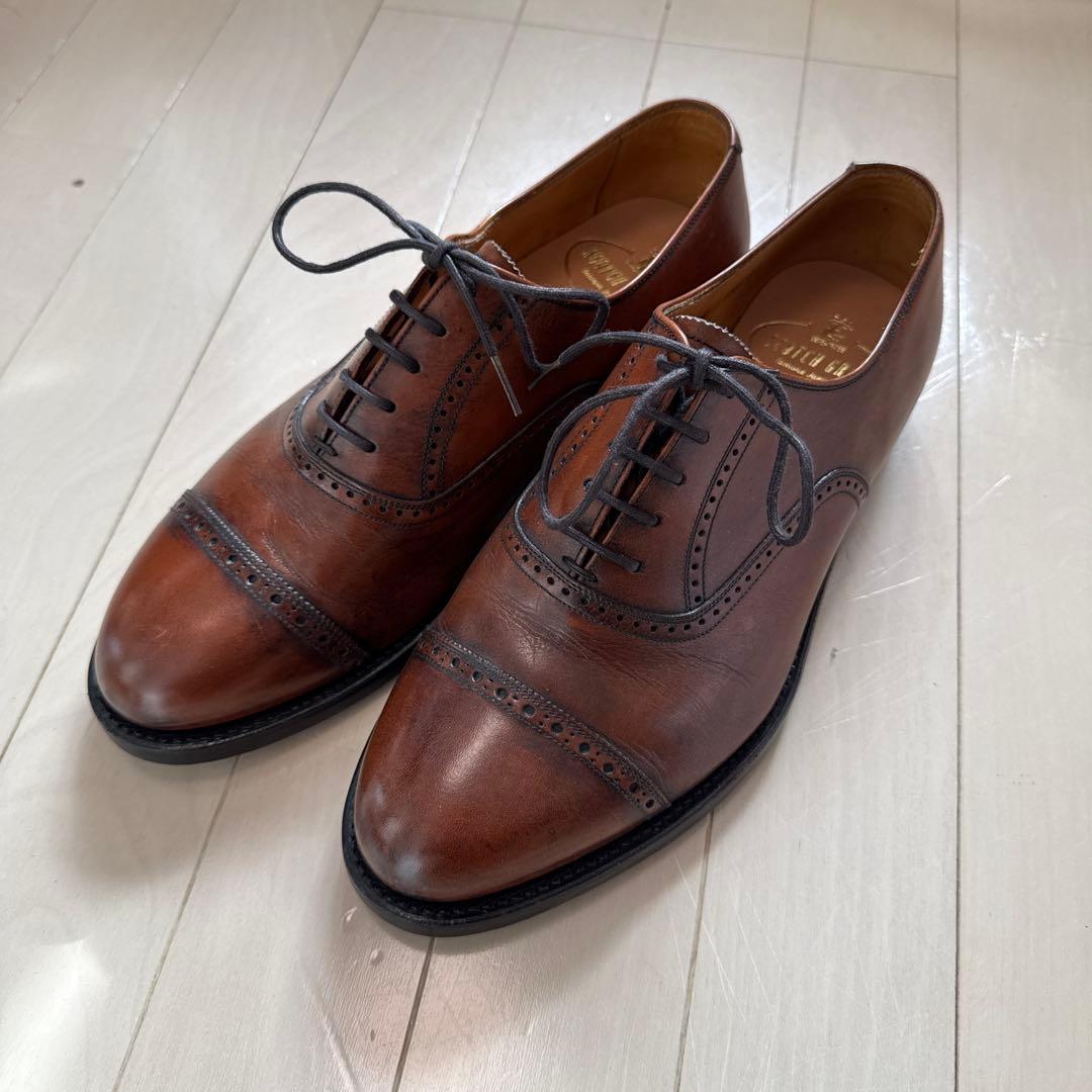 スコッチグレインブラウンストレートチップEEE