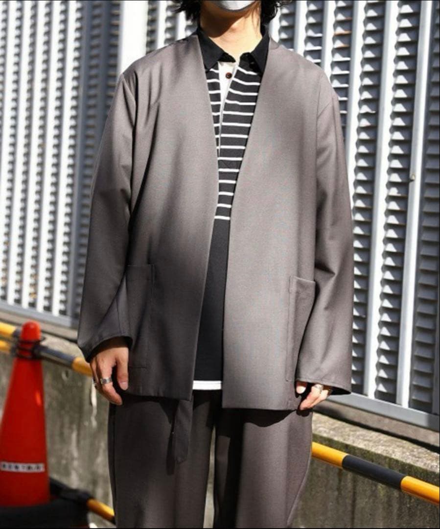 marka モヘア トロピカル LAPELLESS SHIRT JACKET