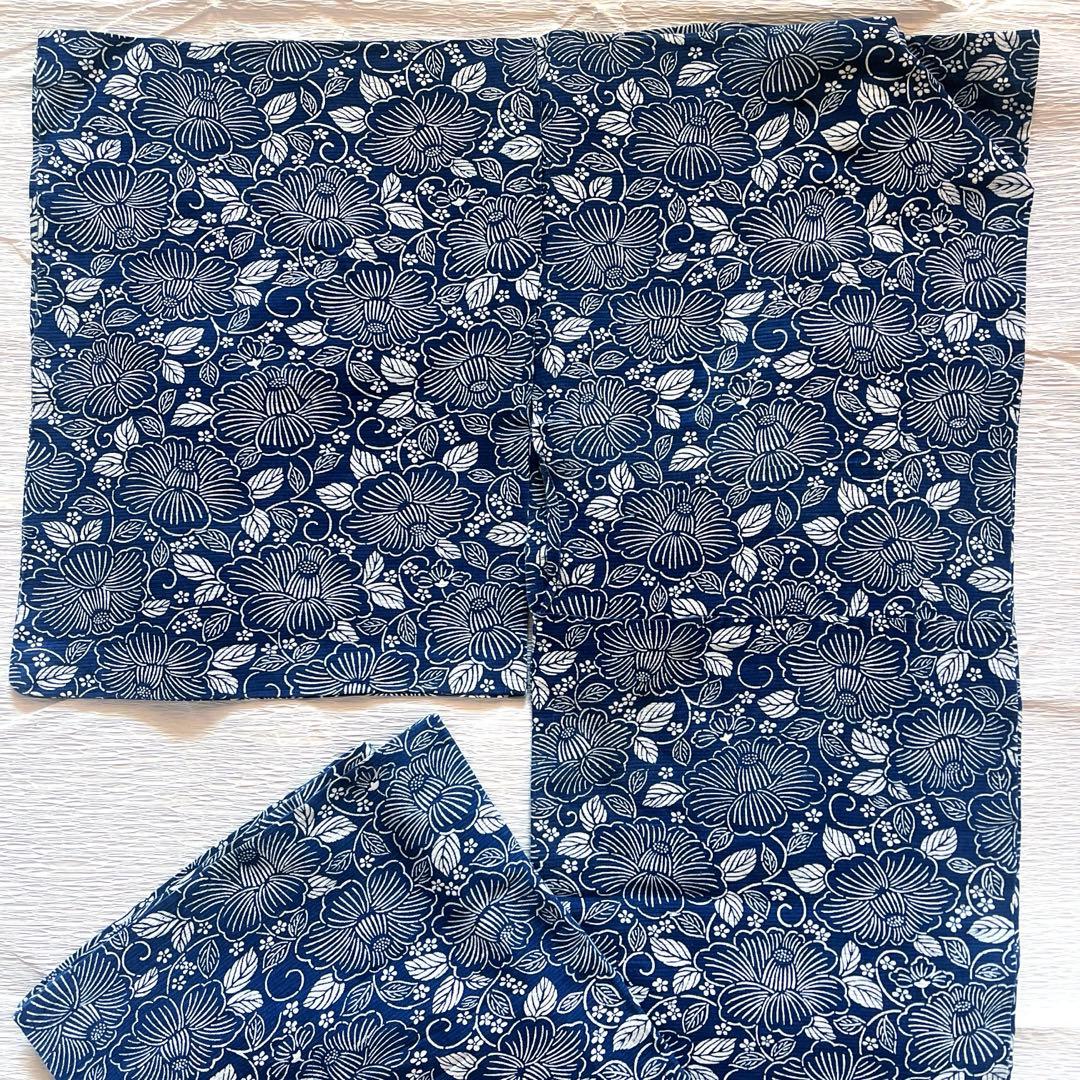 綿絽の上等な浴衣、お着物　ゆったりサイズ