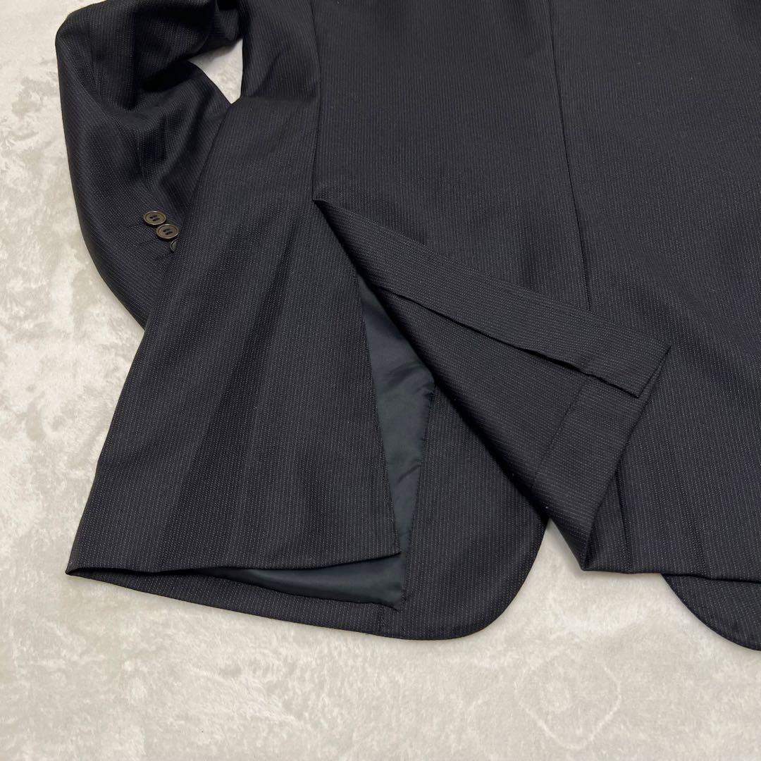 【美品】 ポールスミス　スーツセット　黒ストライプ　XL