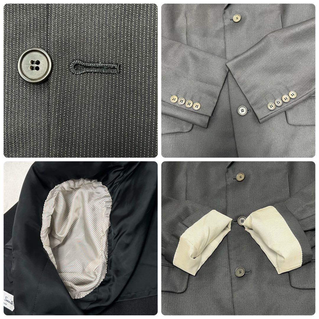 【美品】 ポールスミス　スーツセット　黒ストライプ　XL